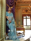 Pichhawai Ruby Chiffon Embroidery Designer Saree Suppliers In India